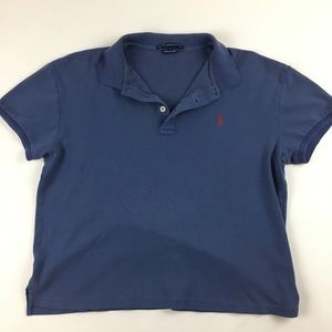 Ralph Lauren Sport Women’s Collared Polo Shirt Size (L) Blue Color.